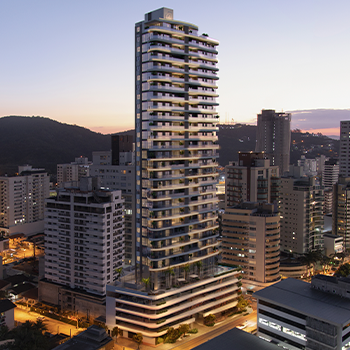 Skyline Itajaí - Skyline Itajai - torre iluminada